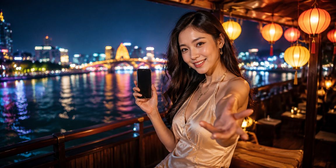 Không khí giải trí ban đêm tại Đà Nẵng với đèn lồng rực rỡ và cược di động