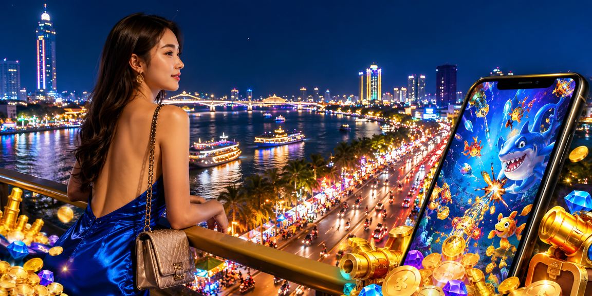 Không khí đèn neon rực rỡ vùng Mekong gợi lên cảm giác chờ đón phần thưởng
